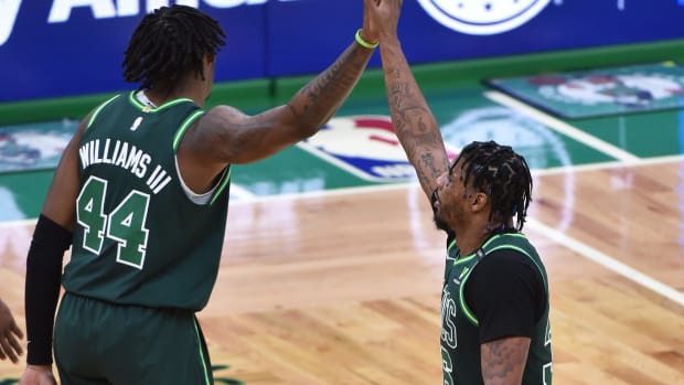 Boston Celtics guard Marcus Smart, center Robert Williams
